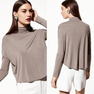 Aritzia Babaton Seaton Turtleneck Top Beige